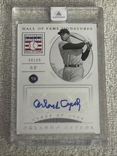 2021 Panini National Treasures HOFS-OC Orlando Cepeda Hall of Fame Sigs Auto /49
