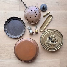 Vintage Curios Metalware Collectables Parts Copper Brass Assorted As Found