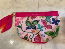 ESTEE LAUDER Butterfly Pink Cosmetic Makeup Bag by R. Toledo NWT