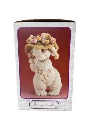 Vintage Bunny & me 1993 rabbit with flowers and Easter hat 10  New In Box