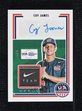 2022 USA Baseball Stars & Stripes Laundry Tag 1/2 Coy James Patch Auto a8r
