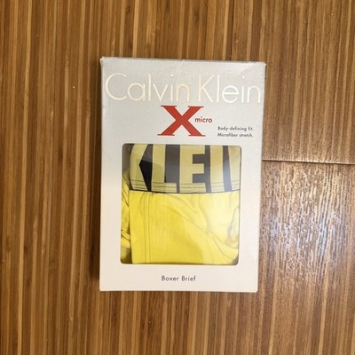 Calvin Klein X Microfibre Boxer Trunk - Yellow - Brand New w/ box - M