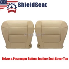 2001-2003 Fits Ford F150 Lariat Driver & Passenger Bottom Leather Seat Cover Tan