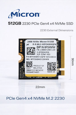 Micron 2400 NVMe SSD PCI-E | Gen4 x4 | MTFDKBK512QF | 2230 | OEM