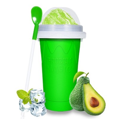 Color Land Slushy Cup, TIK TOK Slushie Maker Cup Frozen 118.4 Ounces, Green