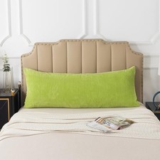 Pack of 1 Corduroy Soft Soild Decorative Square Body Pillow Body Size Green