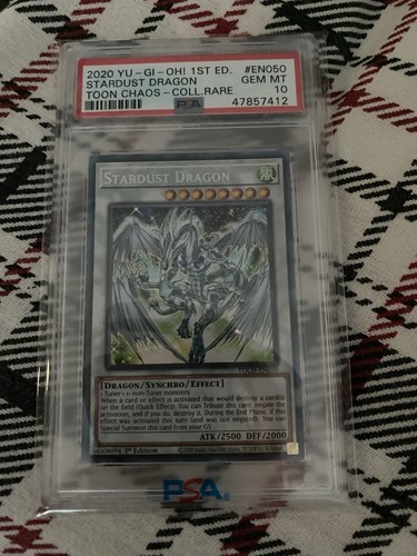 PSA 10 Konami Yu-Gi-Oh! Stardust Dragon TOCH-EN050 1st Edition Collector's Rare