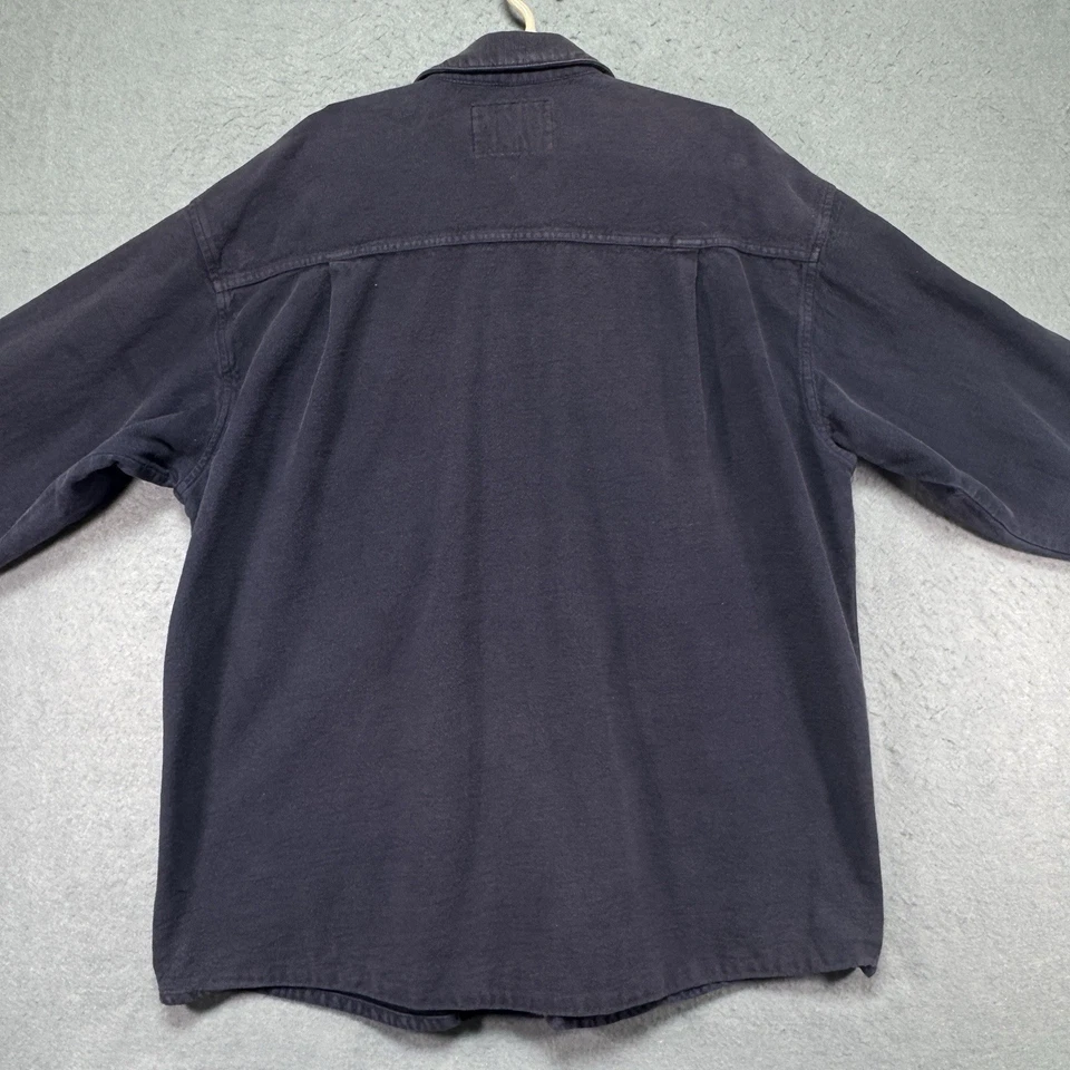 Camisa Denim Quicksilver Agua Salada Adulto Extra Grande Azul Marino Manga Larga Surf Foto 4 de 4