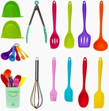 18 pcs Silicone Kitchen Cooking Utensil Set, Non-stick Heat Resistant Cookware