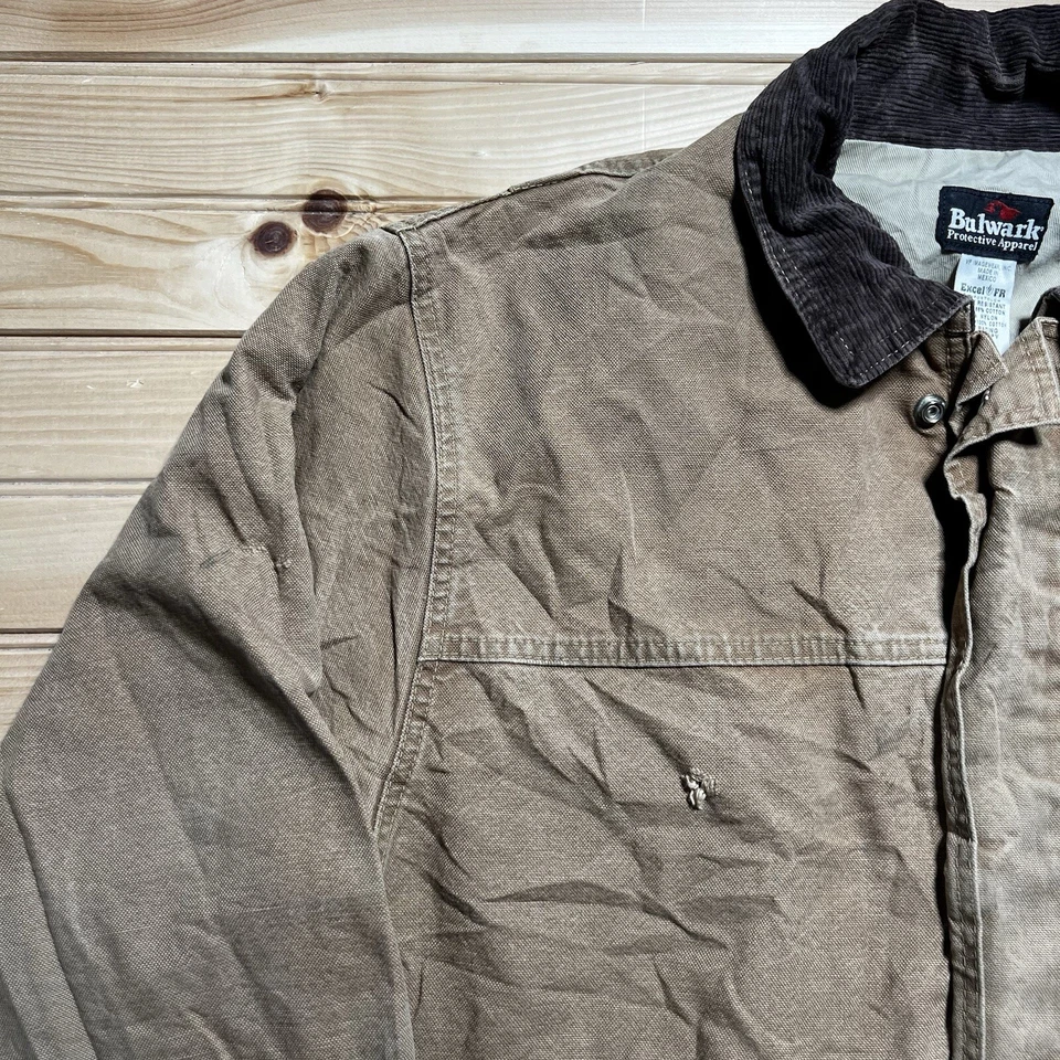 Bulwark Excel FR Jacket Mens Large Brown Duck Comfort Touch Flame Resistant - Image 3 of 4