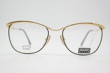 Vintage Glasses Kenzo CORINTHE K071 Gold Black Oval Eyeglass Frame