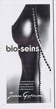 PUBLICITE ADVERTISING 084 1974 JEANNE GATINEAU Bio-seins