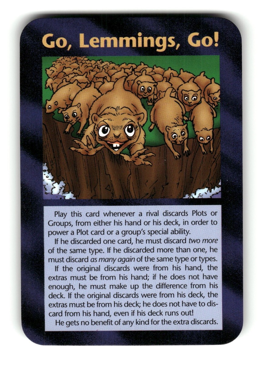 イルミナティカード Go, lemmings, go! (行けレミングス行け！) Go, Lemmings, Go! Card INWO Illuminati New World Order Assassins