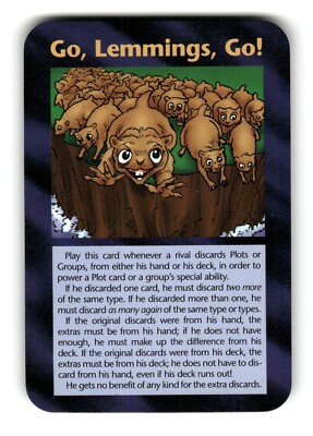 イルミナティカード Go, lemmings, go! (行けレミングス行け！) Go, Lemmings, Go! Card INWO Illuminati New World Order Assassins