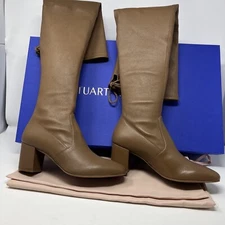 NIB Stuart Weitzman Genna 60 City Leather Over-The-Knee Boot Womens Sz 8B Brown