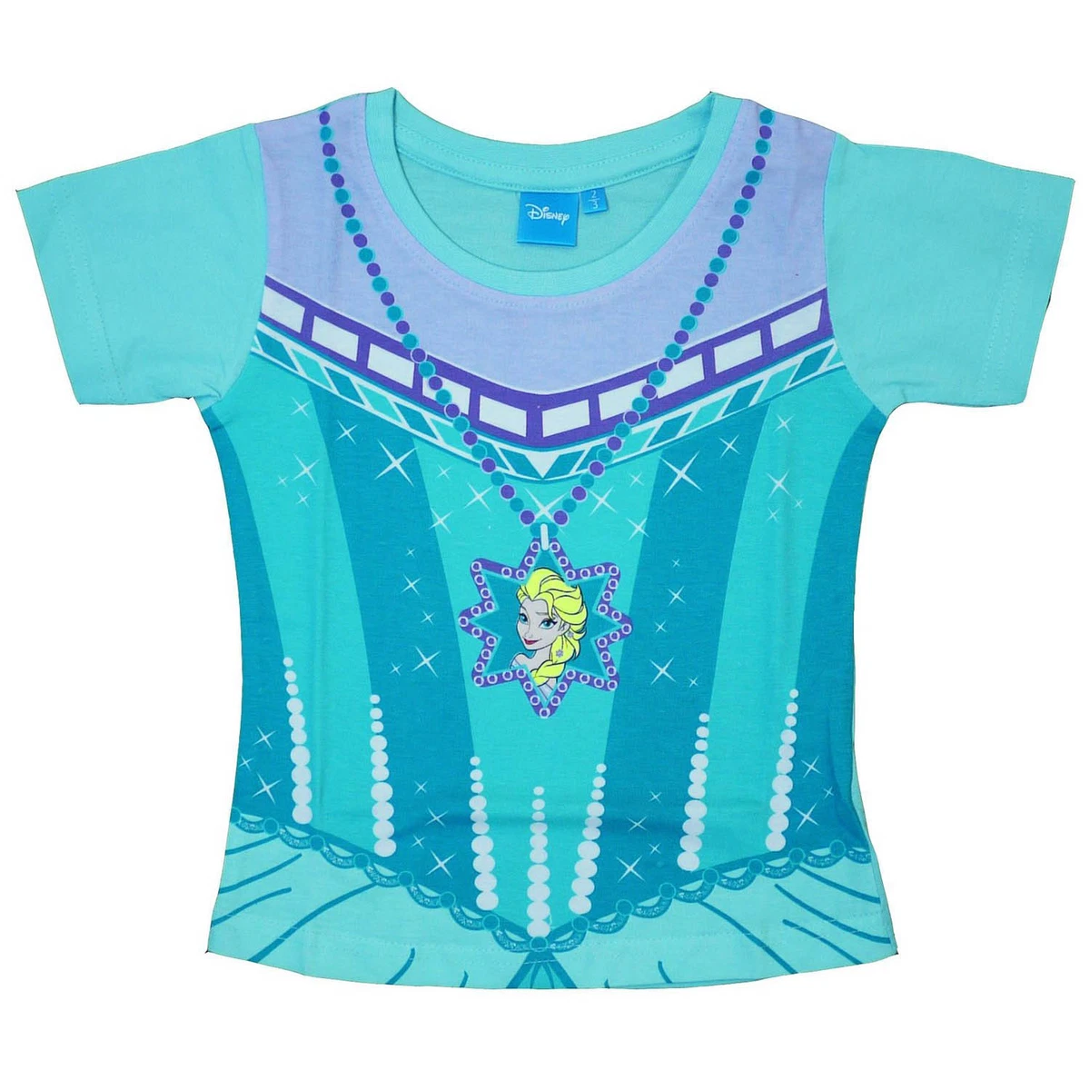 Disney Frozen Elsa T shirt Kids Girls Official Short Sleeve Dress