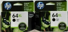 HP 64XL  Ink Cartridge  Black  N9J92AN  Lot of 2  EXP DATE 04/2027