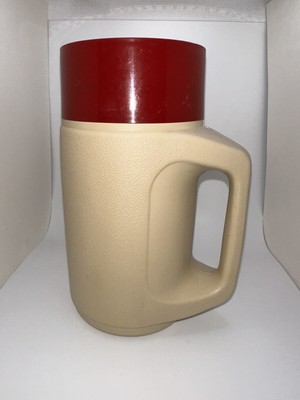 Thermos The Unbreakables 22.7 oz Red Tan Thermos Model 4215 Vintage 1986