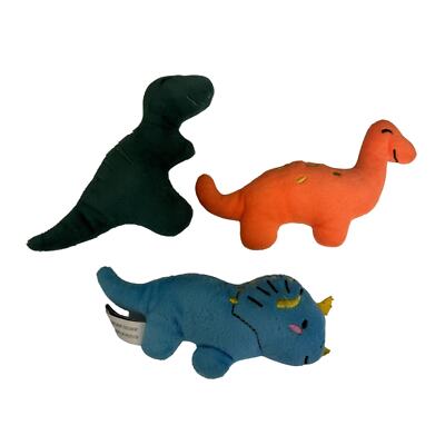 Fringe 3-Piece Dinosaur Dog Squeaker Toys
