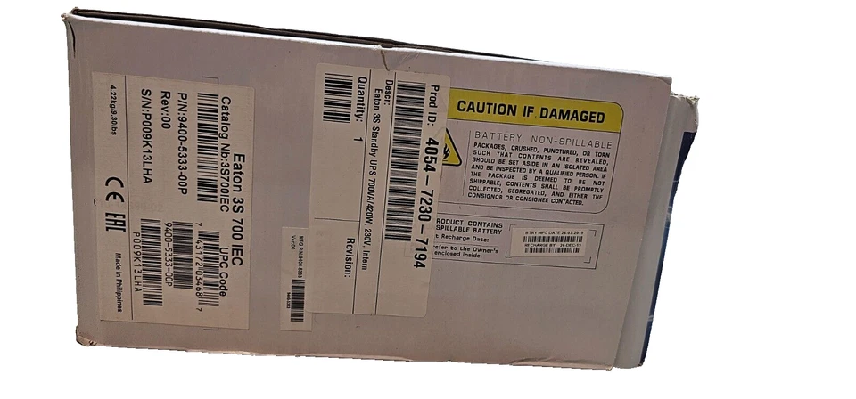 Eaton 3S (3S700IEC) 700VA 420W 230V Offline UPS Battery Backup w/ Surge Protect - Image 3 of 4