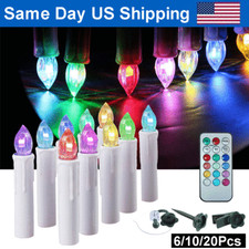 Christmas Tree Light Window Candles Flameless LED Candles Lights with Remote