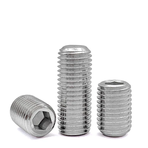 M3 M4 M5 M6 M8 - M16 Fine Thread Flat Point Grub Screws Socket Set A2 Stainless - Picture 4 of 8