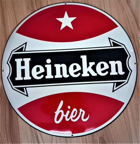 Emailschild Heineken 50cm - Picture 1 of 1