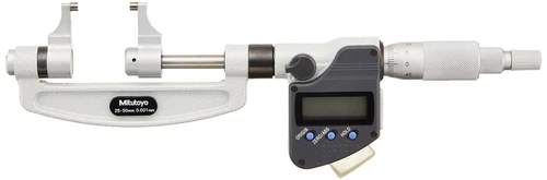 Mitutoyo 343-251-30 Caliper Type Micrometer, 25-50mm Range, 0.001mm Graduation