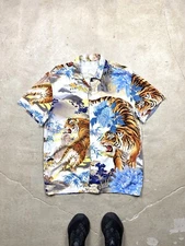 Vintage Beautiful Tiger Japan Shirt Y2K Kapital Blue L Size