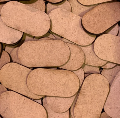 Pill 25 X 50Mm MDF Bases