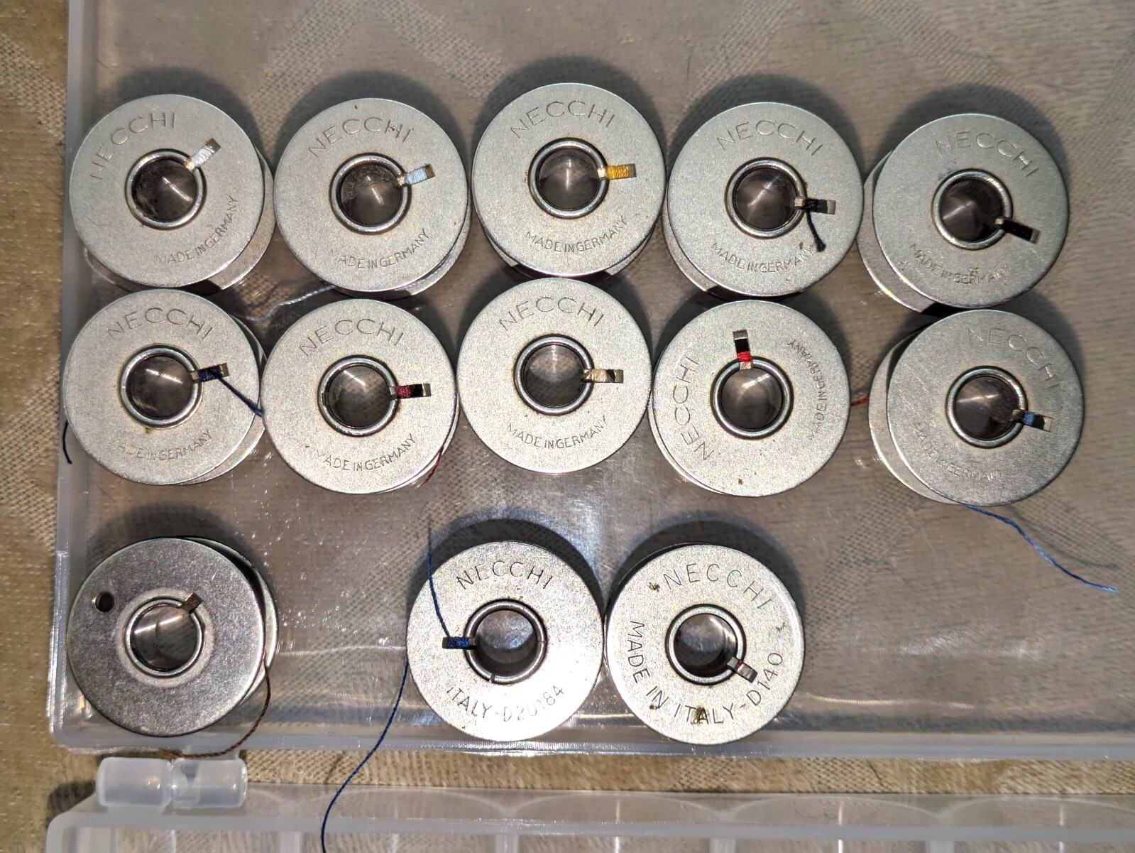 Original Vintage NECCHI Sewing Machine Bobbins Made in Germany & Italy