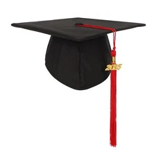 Unisex Matte Graduation Cap with Tassel Year Charm Graduation Hat for High Sc...