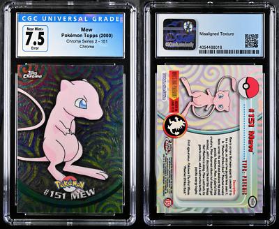 JESUS MEW ERROR CARD* 2000 Pokemon Topps Chrome MEW MISALIGNED TEXTURE CGC  7.5 | eBay