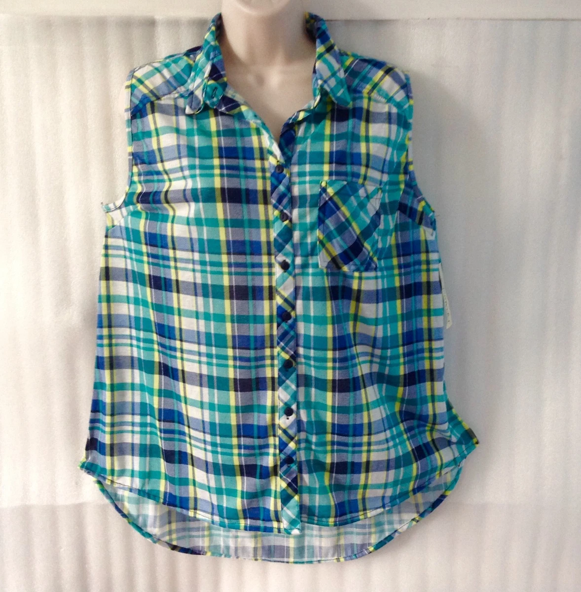 stretch plaid shirt womens
