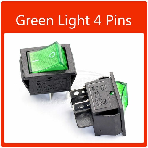 Interruptor basculante rectangular de 4 pines/6 pines encendido/apagado interruptores LED iluminados para coche barco - Imagen 9 de 16