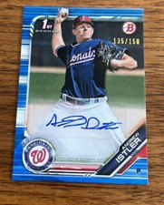 Andrew Istler 2019 Bowman Draft 1st Auto #PA-AI Nationals Blue /150