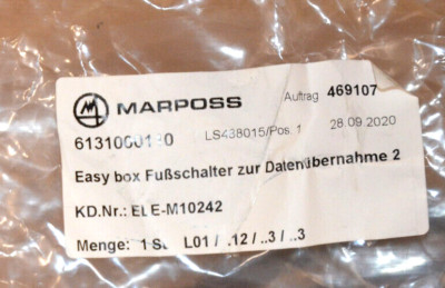 Marposs ELE-M10242 Easy box Fußschalter zur Datenübernahme 2 6131000110 NEU