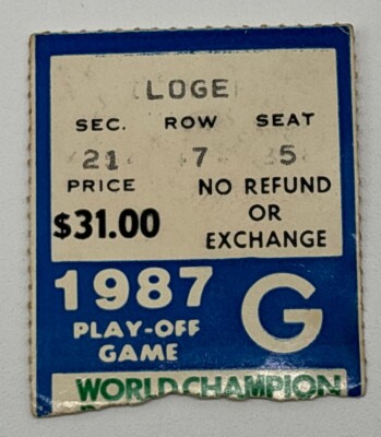 1987 Ticket Boston Celtics Top Detroit 104-91 NBA East Finals GM