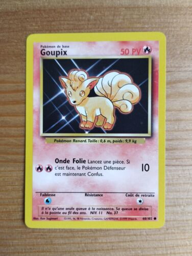 Carte Pokémon Goupix - Set de Base 68/102 FR Wizards - Photo 1/4