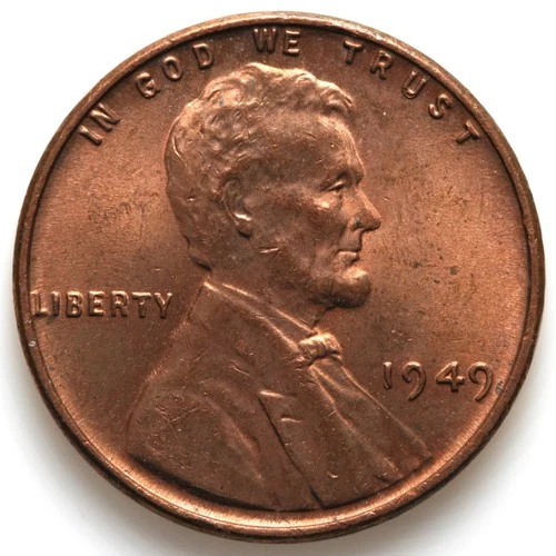 1949 (P) AU Lincoln Wheat Cent Penny
