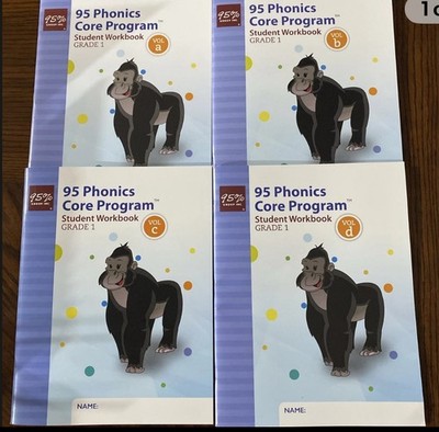 95 Phonics Core Program, Gr 1-Student Wkbk Set (A,B.C,D) - 5 Books Of Each One