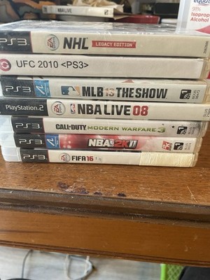 PS3 & PS2 NTSC Game Lot w/ Cases, Manuals: NHL, UFC, MLB, NBA, FIFA, COD MW3