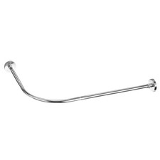 Stainless Steel L Shaped Corner Shower Curtain Rod, 28"-37" x 47"-65"