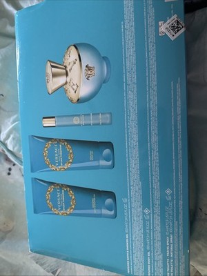 NIB Versace Dylan Turquoise 4 Piece Gift Set Fragrances  Pour Femme