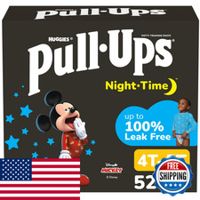 Pull-Ups Boys Night-Time Potty Training Pants Size 4T-5T Overnight Training