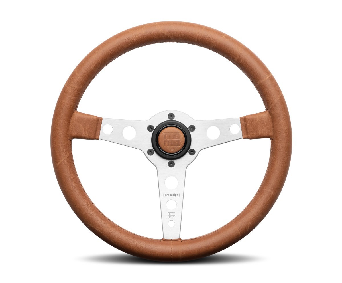 Momo VPROHERTOB35R Steering Wheel Prototipo Heritage Brown Leather