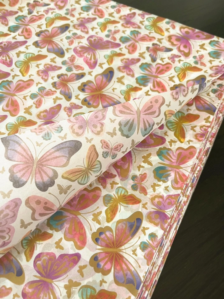 BEAUTIFUL BUTTERFLIES Design Tissue Paper Sheets Choose Size & Package Amount - Image 4 of 4