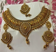 sk 22 Indian Jewelry Bollywood New Style Beautiful Party Wear Necklace Set