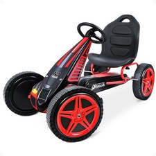 hauck Racing Go Kart w/Low Profile Rubber Tires, Handbrake Design, Red Open Box
