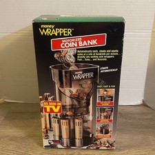 VTG 90s MAGNIF Money Wrapper Motorized Coin Bank  Made in USA Tested And Works